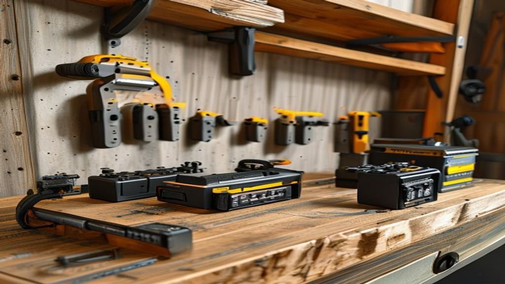 power tool battery storage