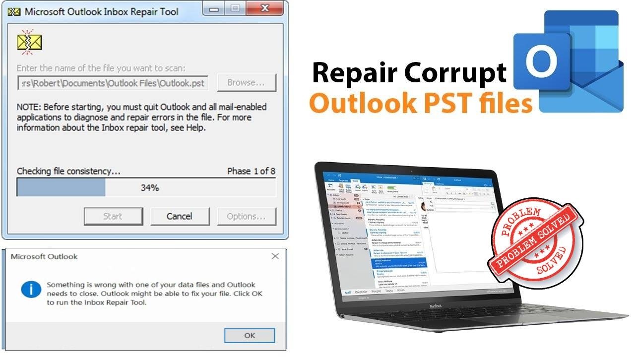 repair corrupt Outlook PST files