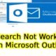 fix search not working in Microsoft Outlook
