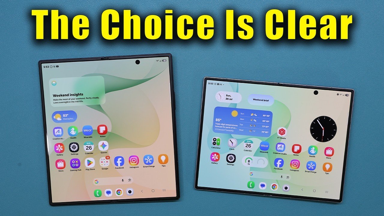 Samsung Galaxy Z Fold 8 vs Ultra