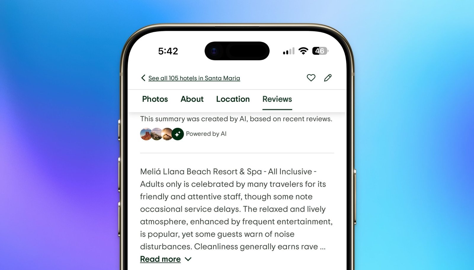TripAdvisor AI summaries