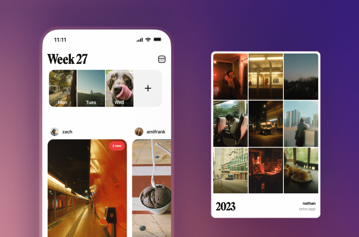 Retro photo-sharing app