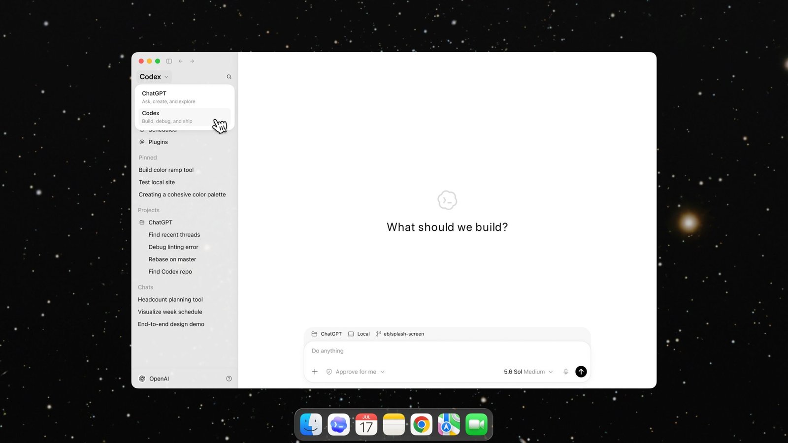 ChatGPT desktop app
