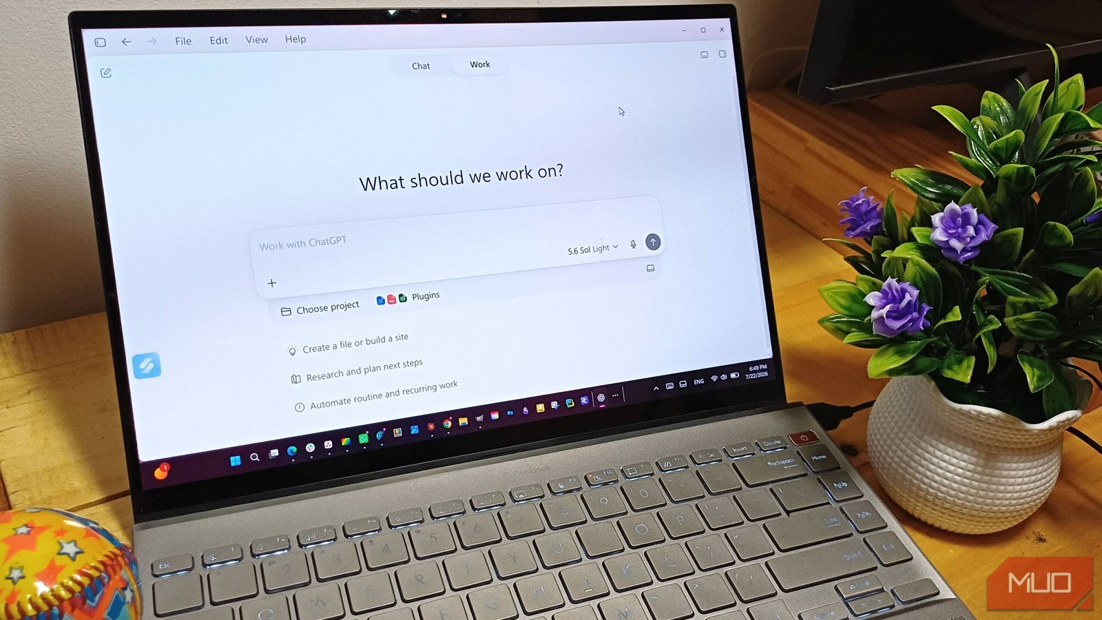 ChatGPT writing feature