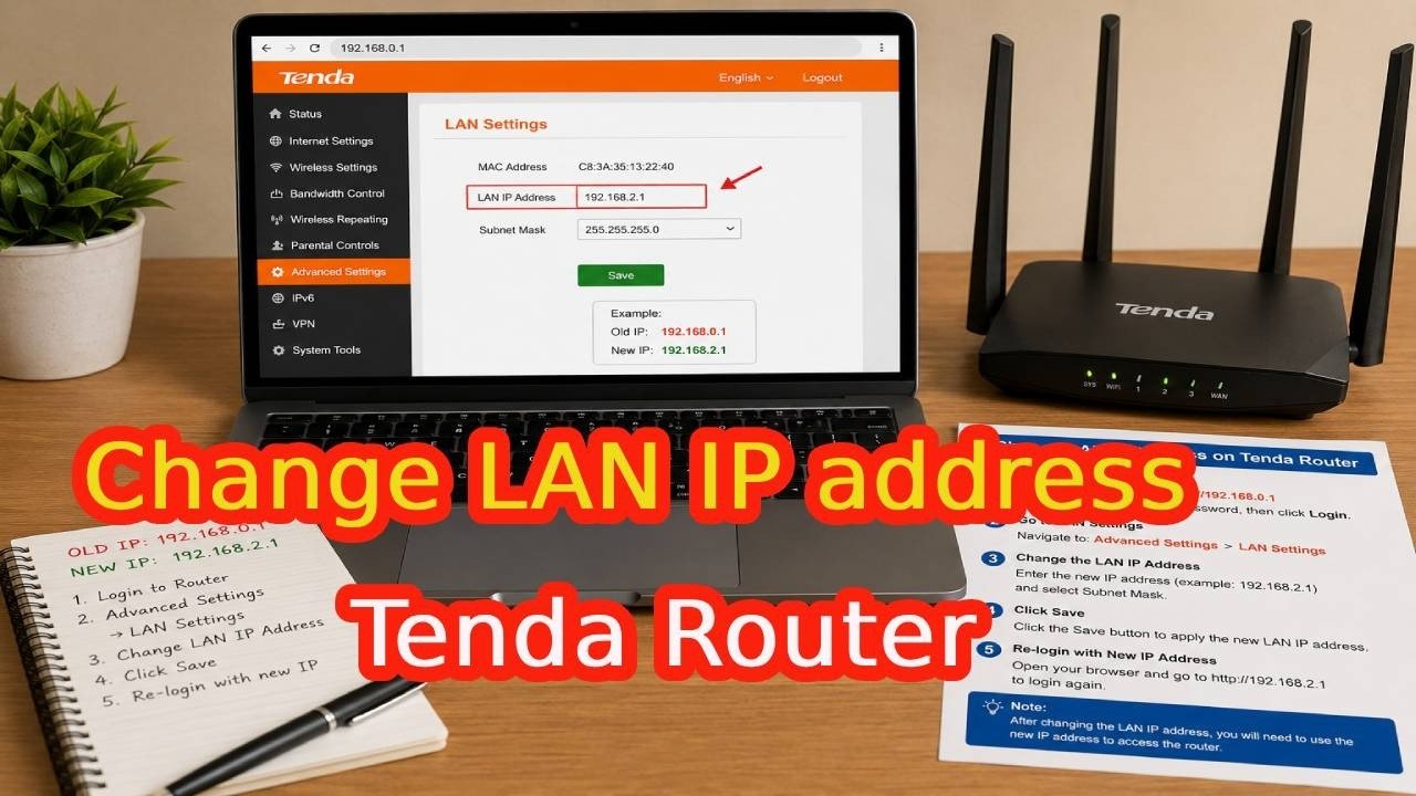 Tenda router LAN IP