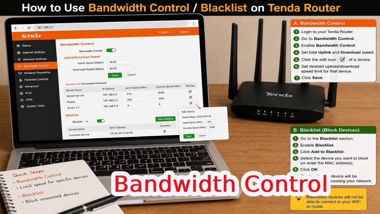 limit speed on router