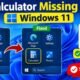 Calculator missing icons Windows 11