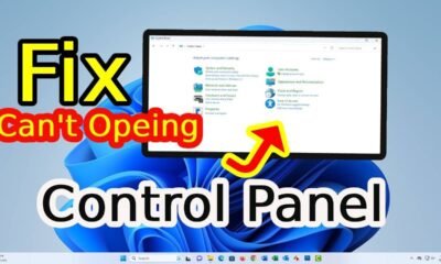 fix can't open Control Panel