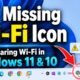 missing Wi-Fi icon