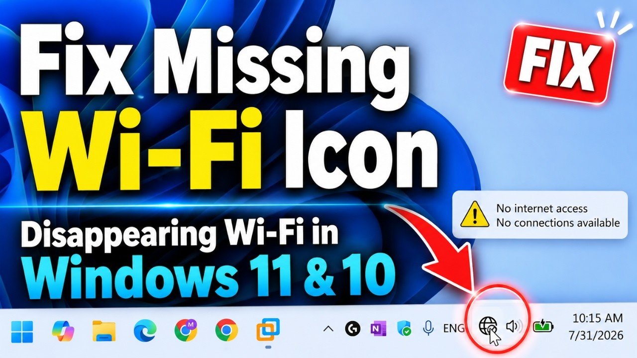 missing Wi-Fi icon