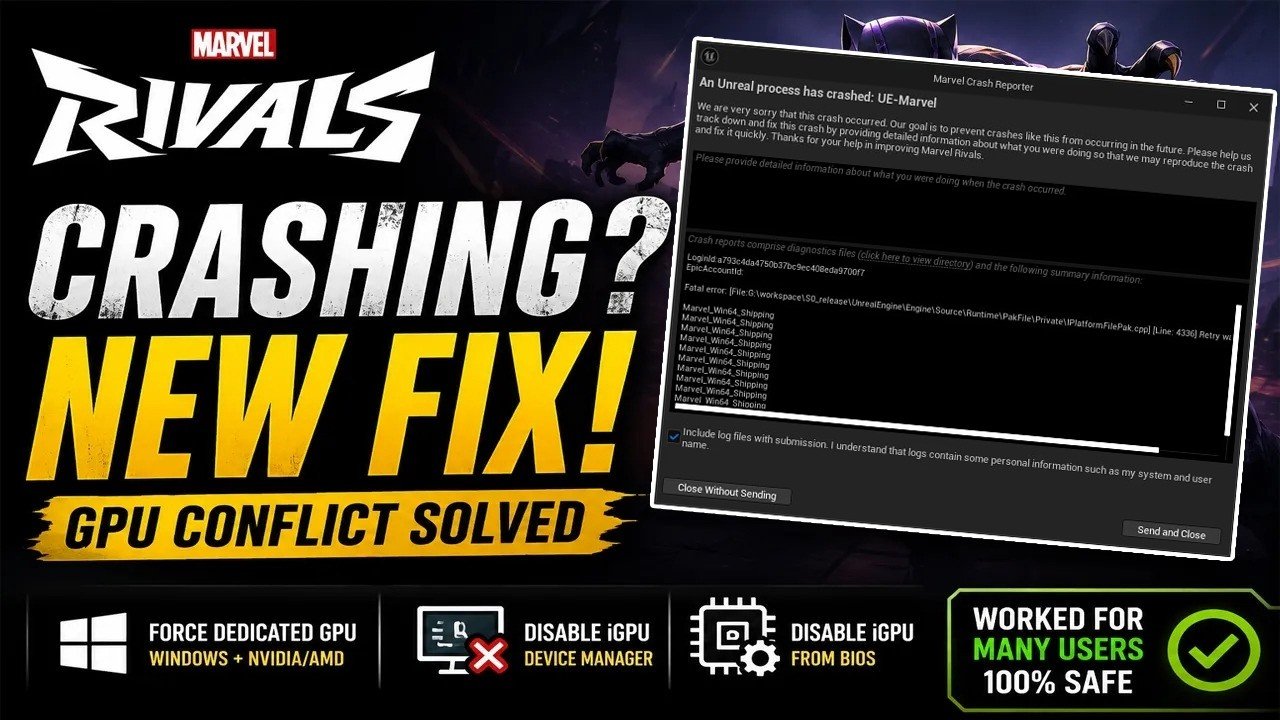 Marvel Rivals crash fix