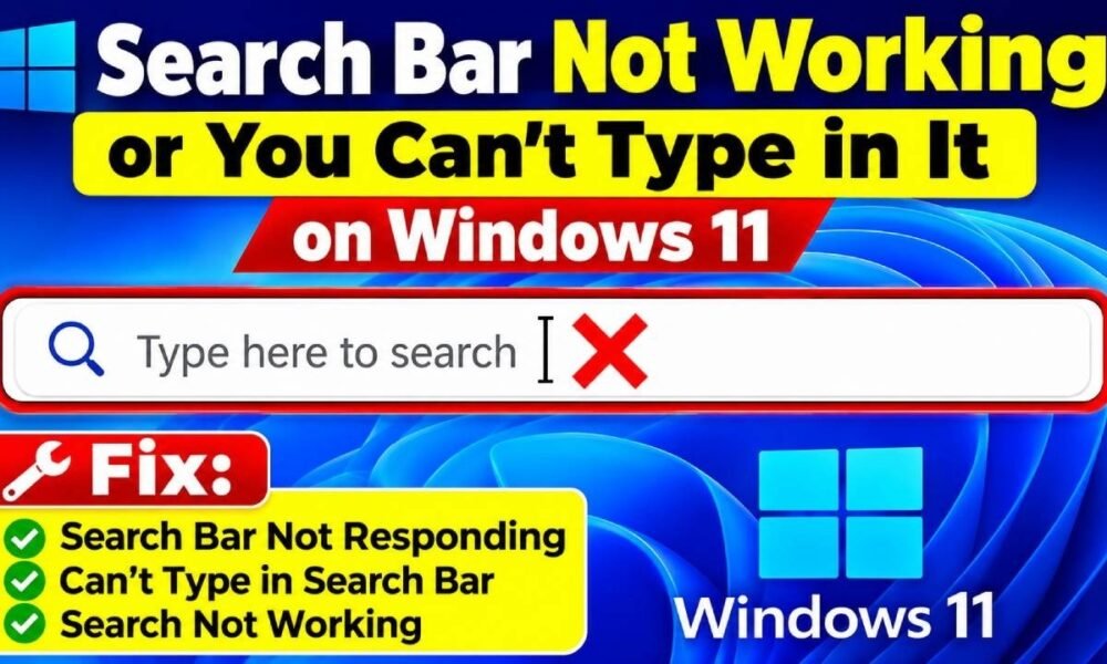Windows search bar not working