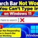 Windows search bar not working