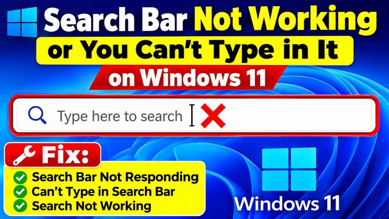Windows search bar not working