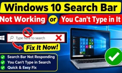 Windows 10 search bar not working