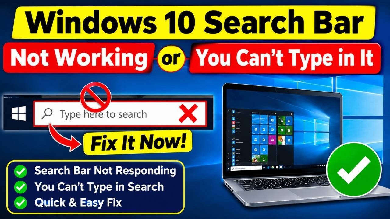 Windows 10 search bar not working